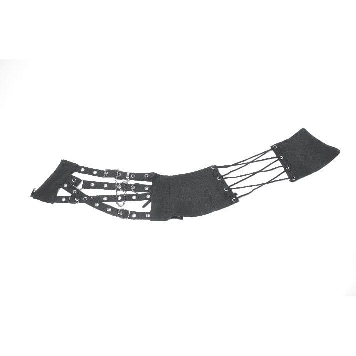 Darkinlove Women's Punk Buckle-up Side Zip Chained Belt