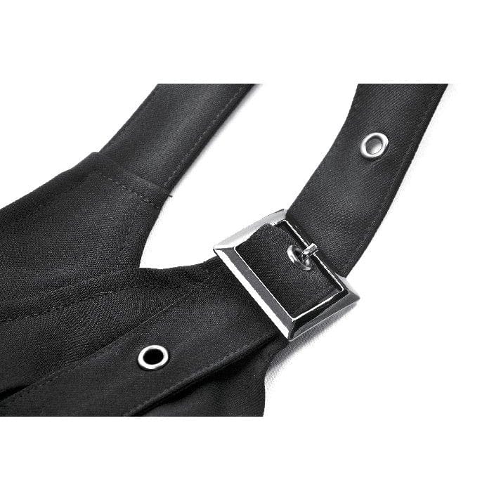 Darkinlove Women's Punk Buckle Utility Vest