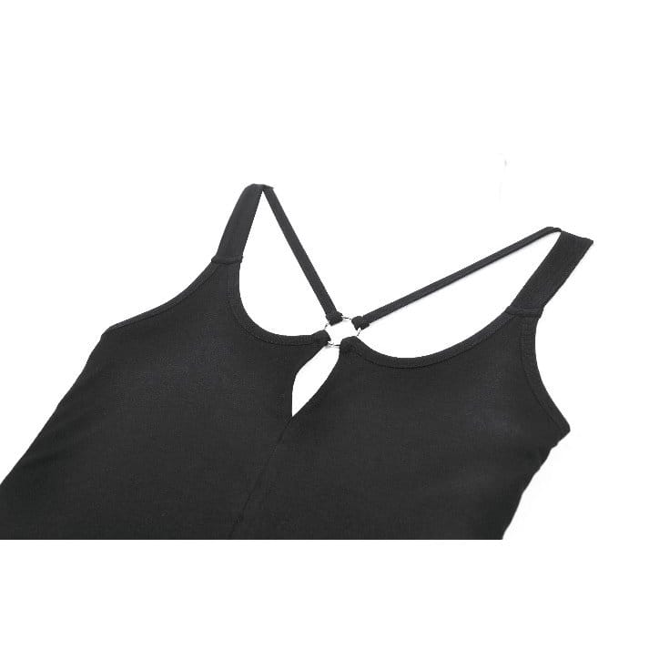 Darkinlove Women's Punk Cross Straps Cut-out Slip Dress