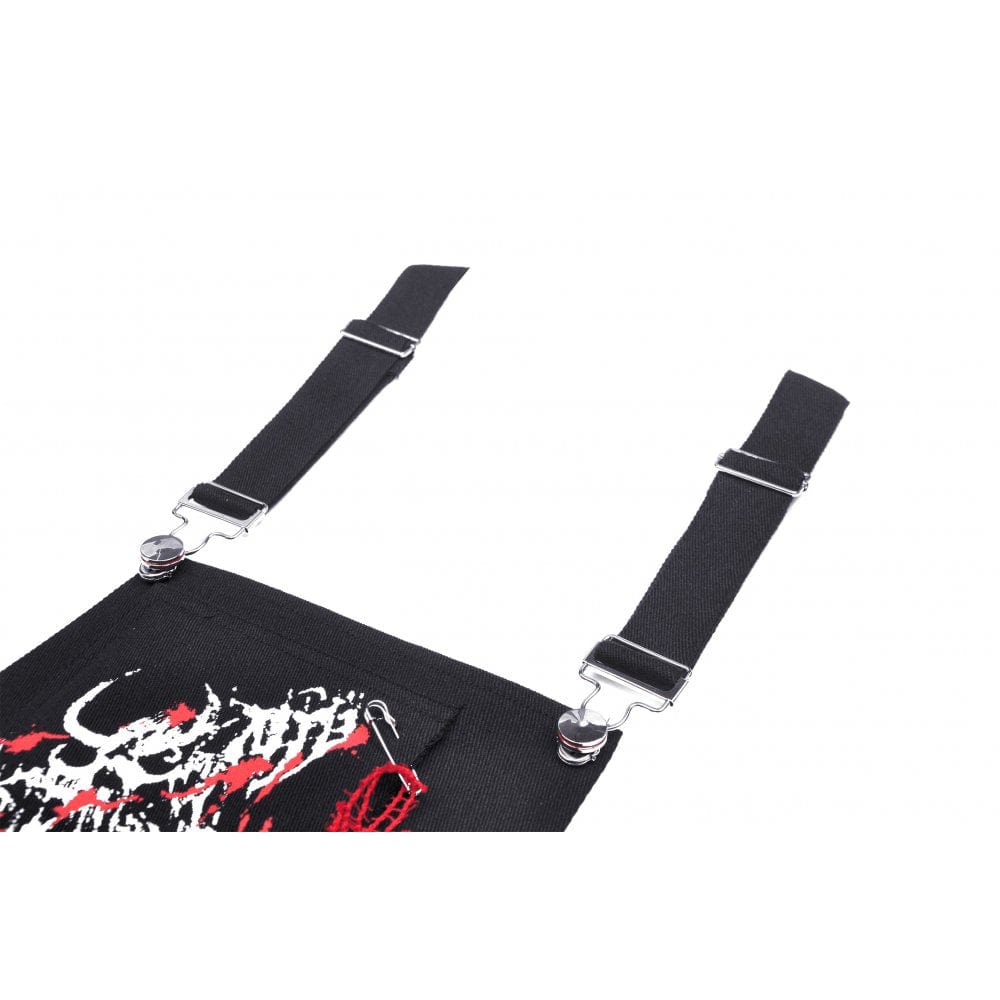 Darkinlove Women's Punk Devil Blood Suspender Skirt