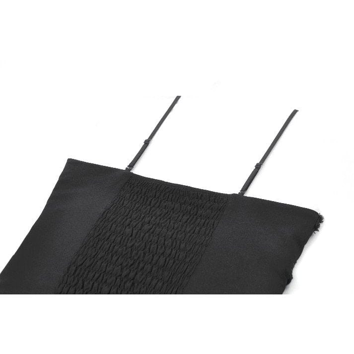 Darkinlove Women's Punk Eyelet Plaid Cross Bustier