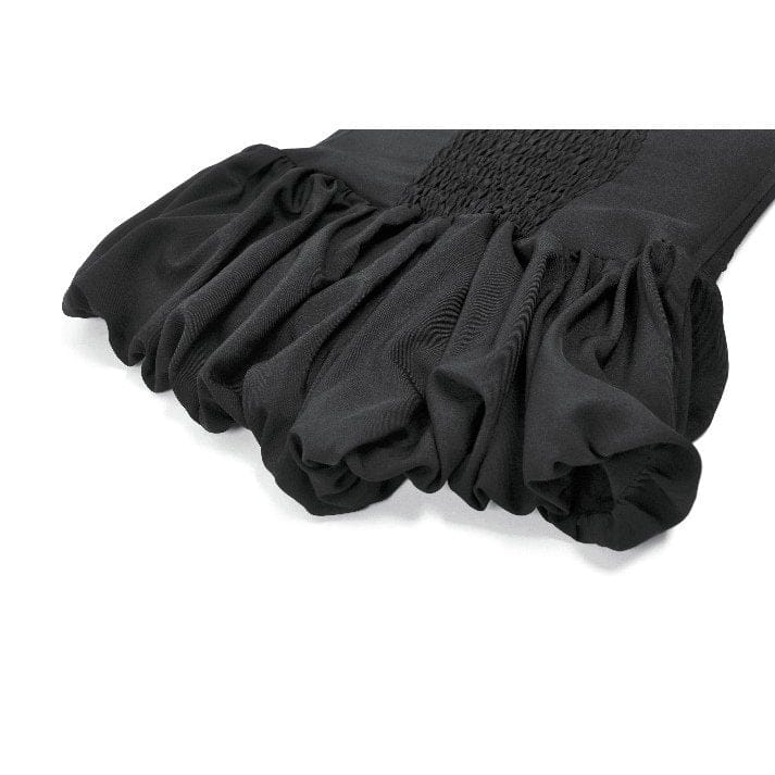 Darkinlove Women's Punk Eyelet Zip Balloon Shorts