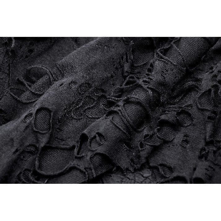 Darkinlove Women's Punk Irregular Ripped Strap Skirt