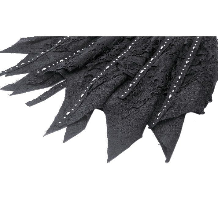 Darkinlove Women's Punk Irregular Ripped Strap Skirt