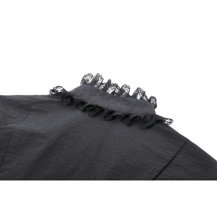 Darkinlove Women's Punk Irregular Stand Collar Shirt