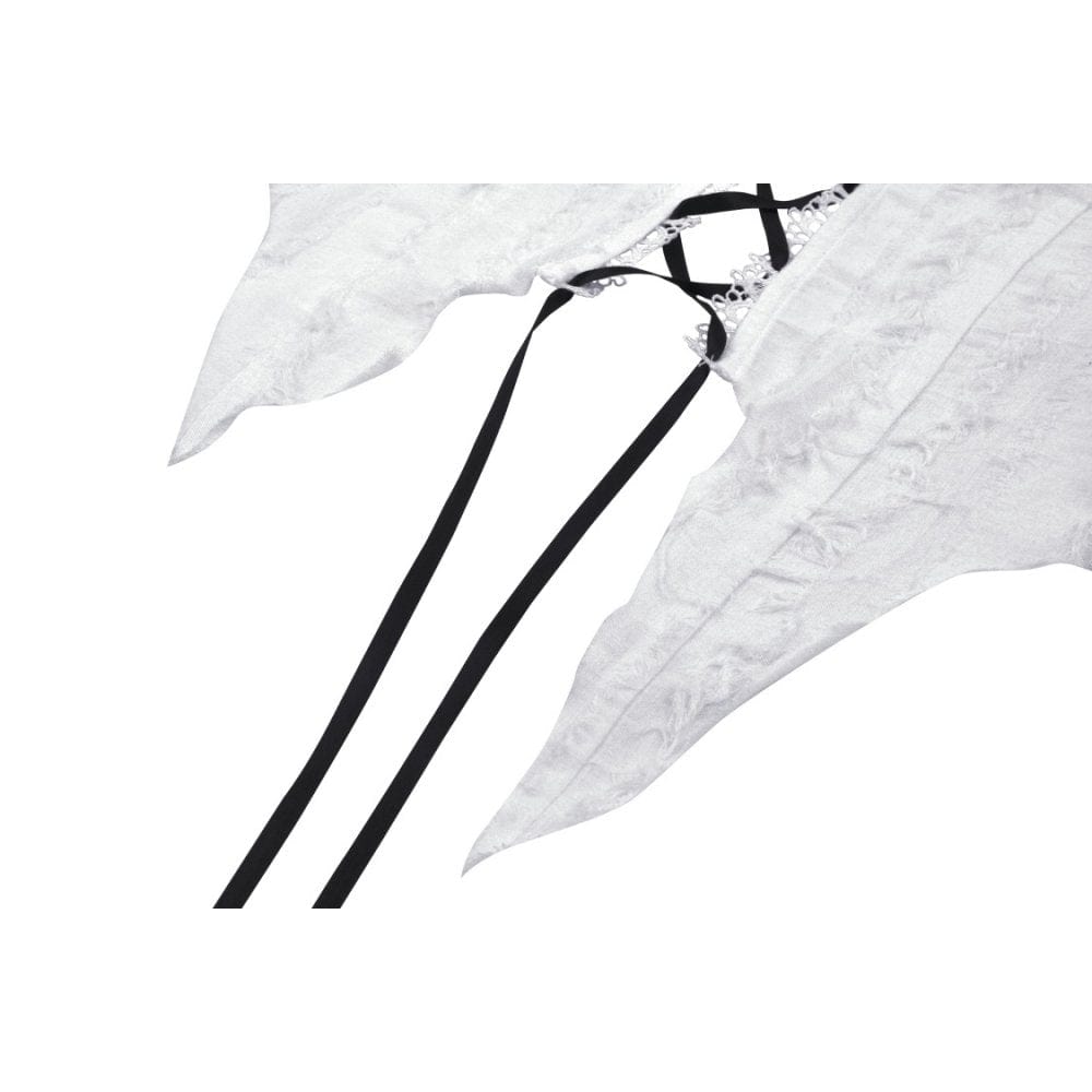 Darkinlove Women's Punk Irregular Strappy Lace Tank Top