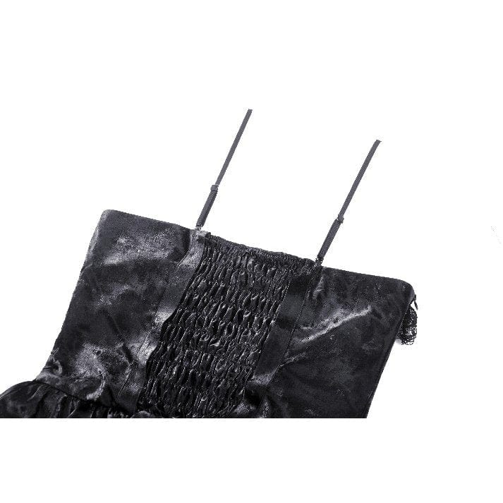 Darkinlove Women's Punk Layered Ruffled Party Slip Dress