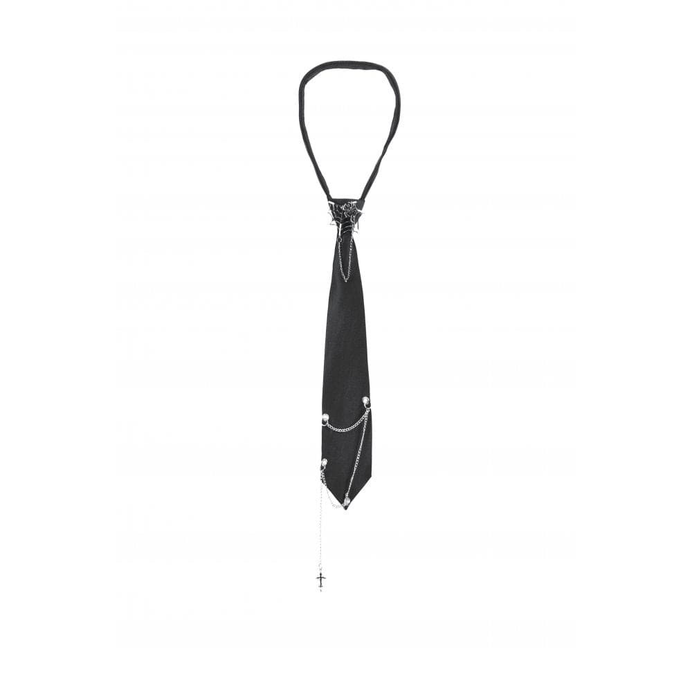 Darkinlove Women's Punk Metal Chain Necktie
