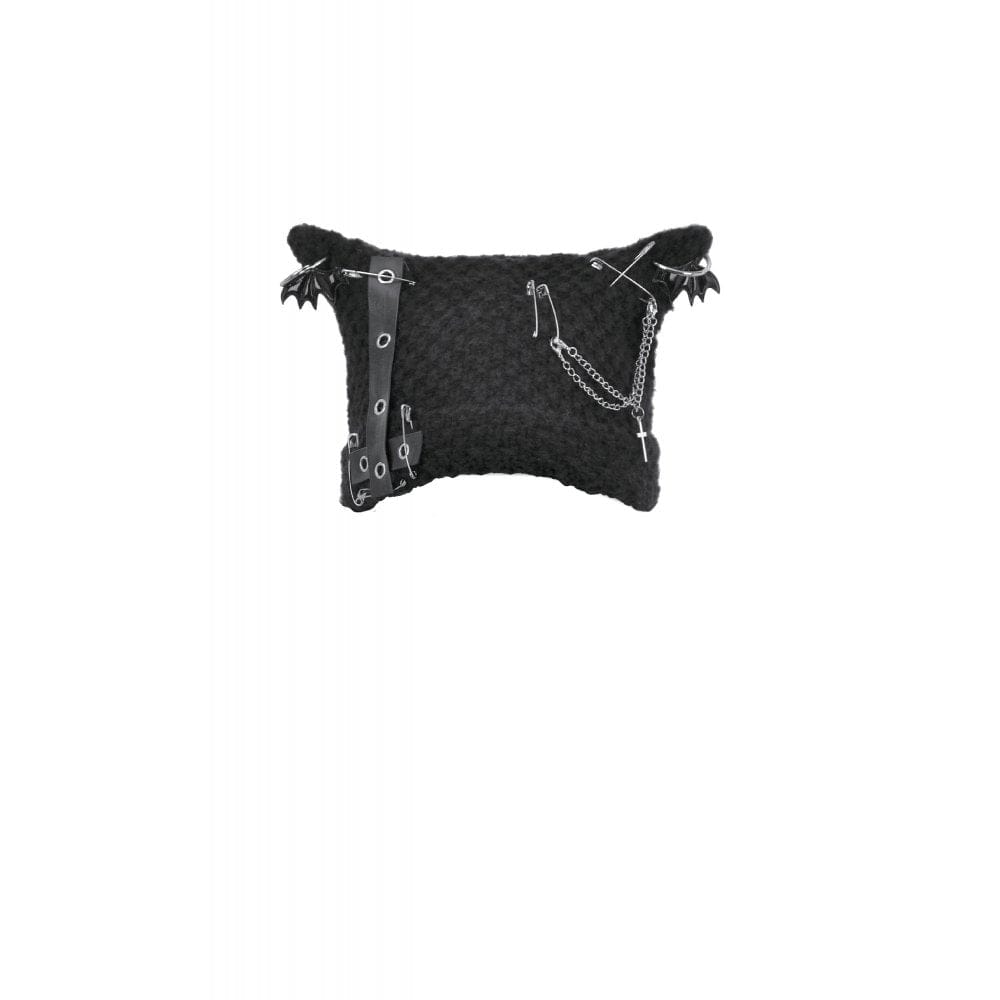 Darkinlove Women's Punk Paper Clip Cross Chained Knitted Hat