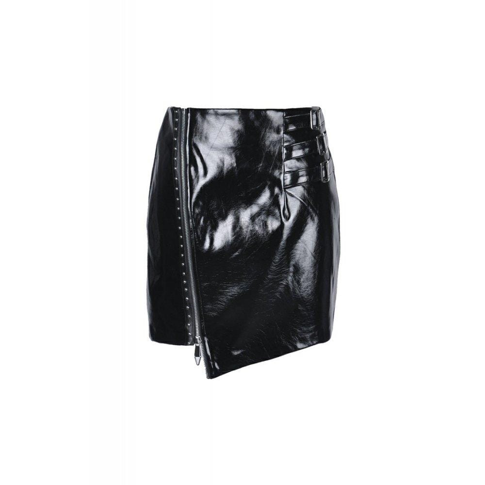 Darkinlove Women's Punk Shining Irregular PU Short Butt-hugging Skirts