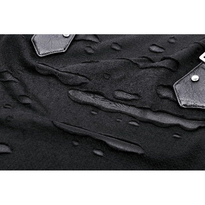 Darkinlove Women's Punk Stand Collar Ripped Vest