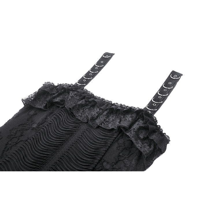 Darkinlove Women's Punk Strap Distressed Party Slip Dress
