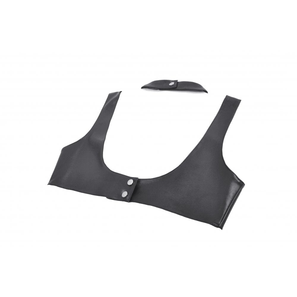 Darkinlove Women's Punk Studded Faux Leather Bustier