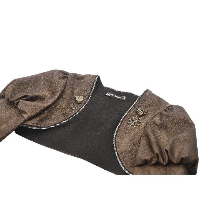 Darkinlove Women's Steampunk Puff Sleeved Cape