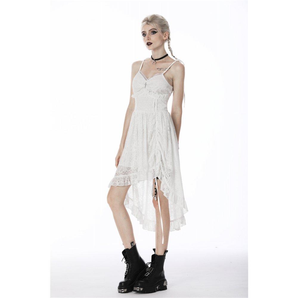 Darkinlove Women's Steampunk White Cocktail Floral Lace Slip Dresses
