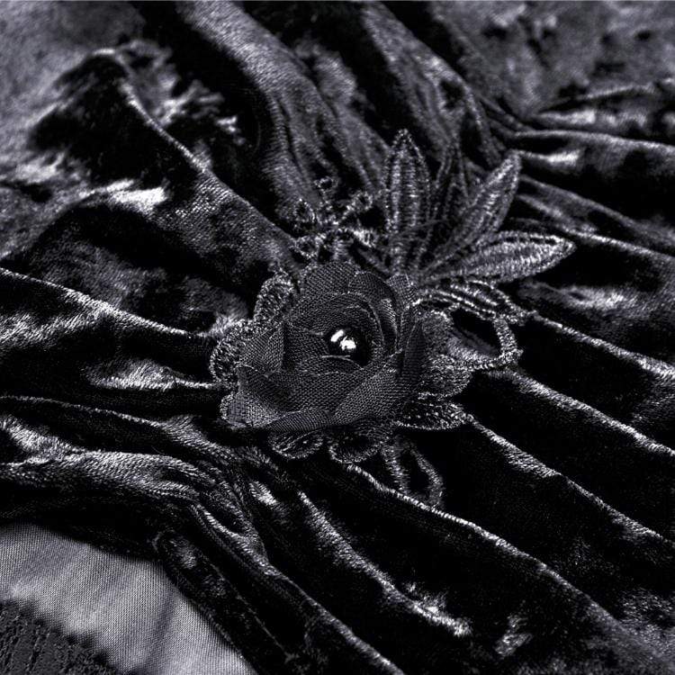 Darkinlove Women's Vintage Gothic Multi-layer Velet Maxi Skirts