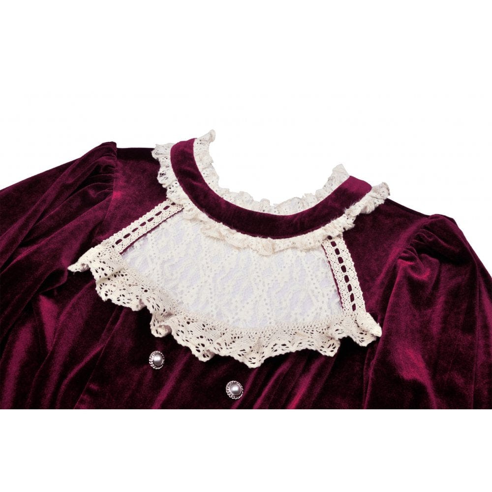 Darkinlove Women's Vintage Velet Court Dress Cosplay Dress