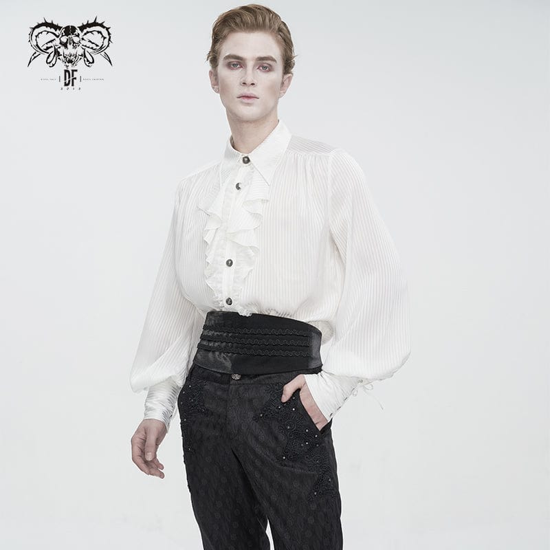 DEVIL FASHION Men's Gothic Braided Buckle Girdle