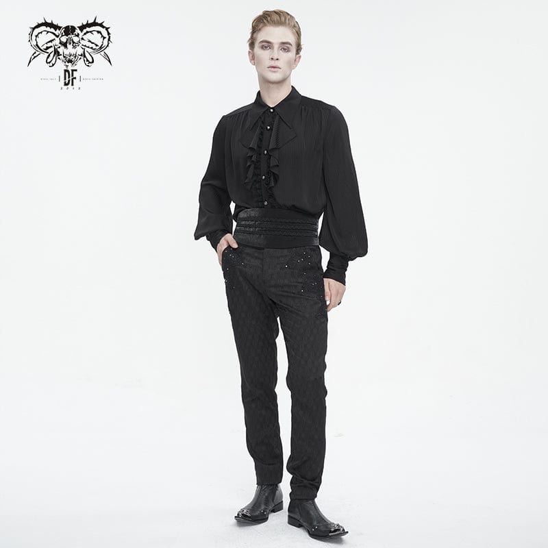 DEVIL FASHION Men's Gothic Braided Buckle Girdle