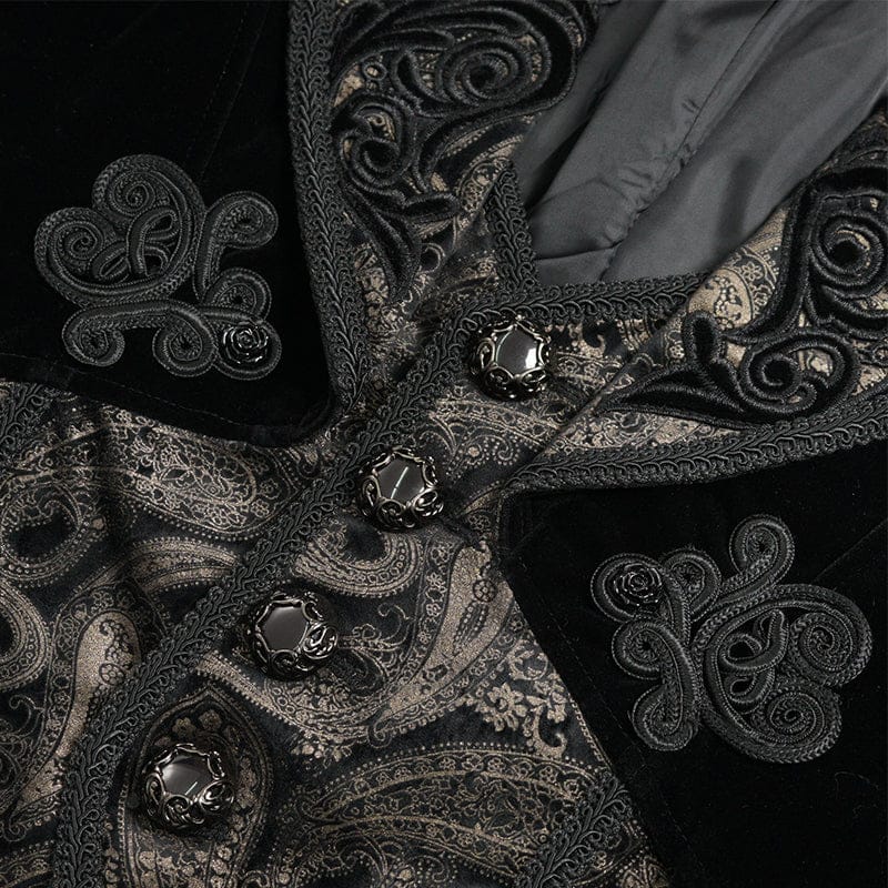 DEVIL FASHION Men's Gothic Lapel Single-breasted Jacket