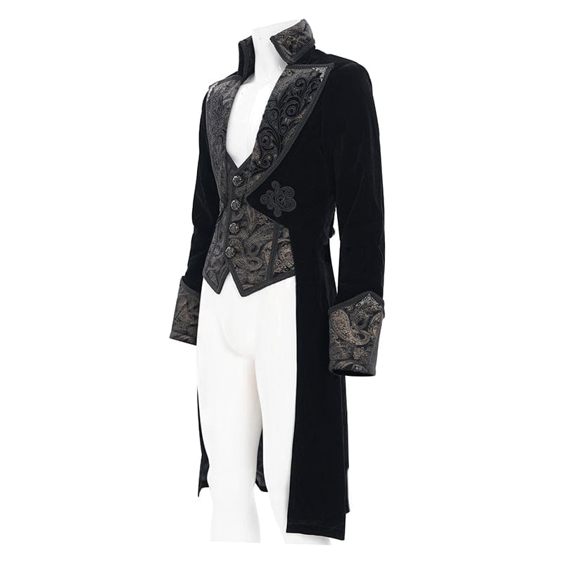 DEVIL FASHION Men's Gothic Lapel Single-breasted Jacket