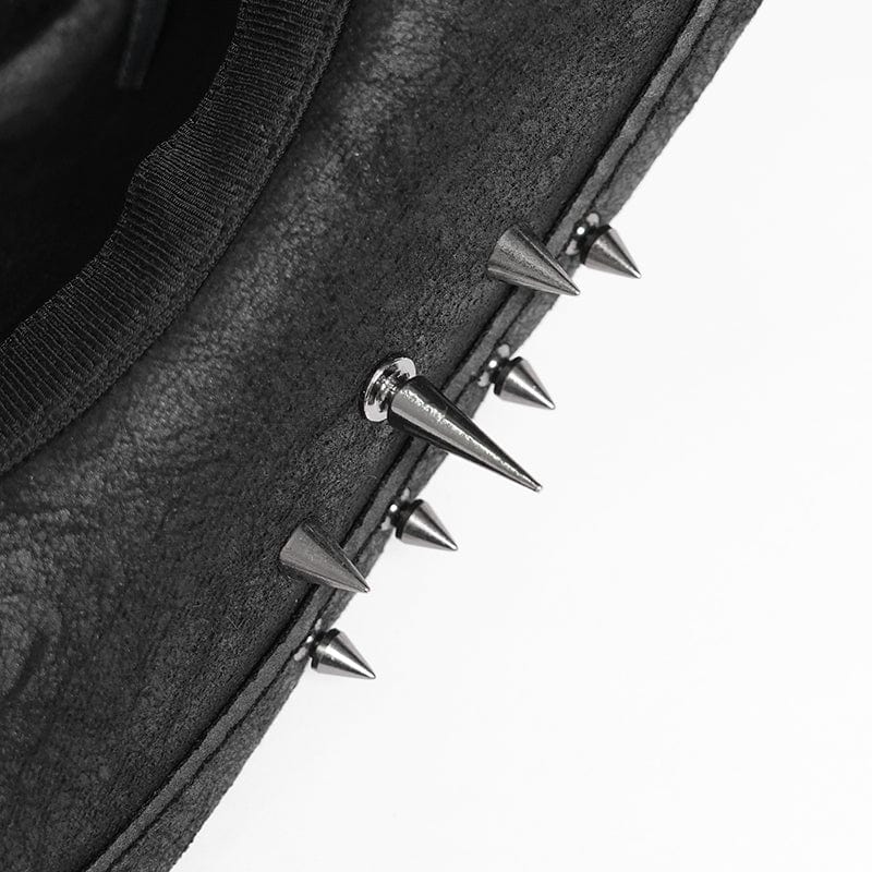 DEVIL FASHION Men's Punk Bullet Skull Studded Hat