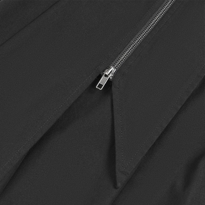 DEVIL FASHION Men's Punk Eyelet Buckle-up Chained Skirt