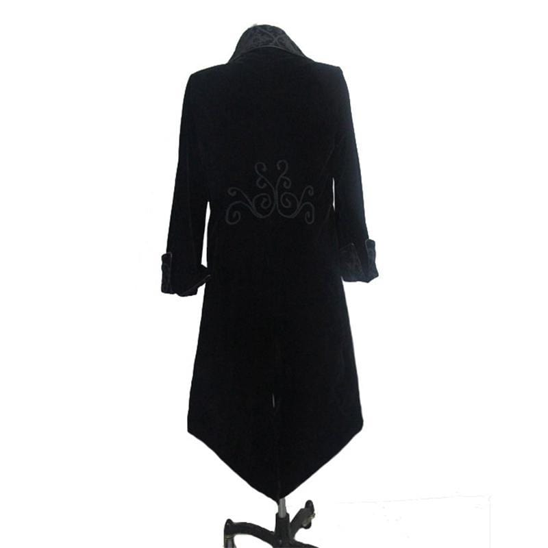 DEVIL FASHION Men's Standup Collar Vintage Tailcoat