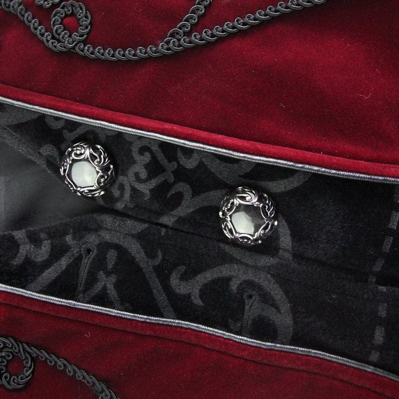 DEVIL FASHION Men's Standup Collar Vintage Tailcoat