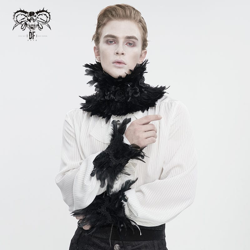 DEVIL FASHION Unisex Gothic Feather Collar