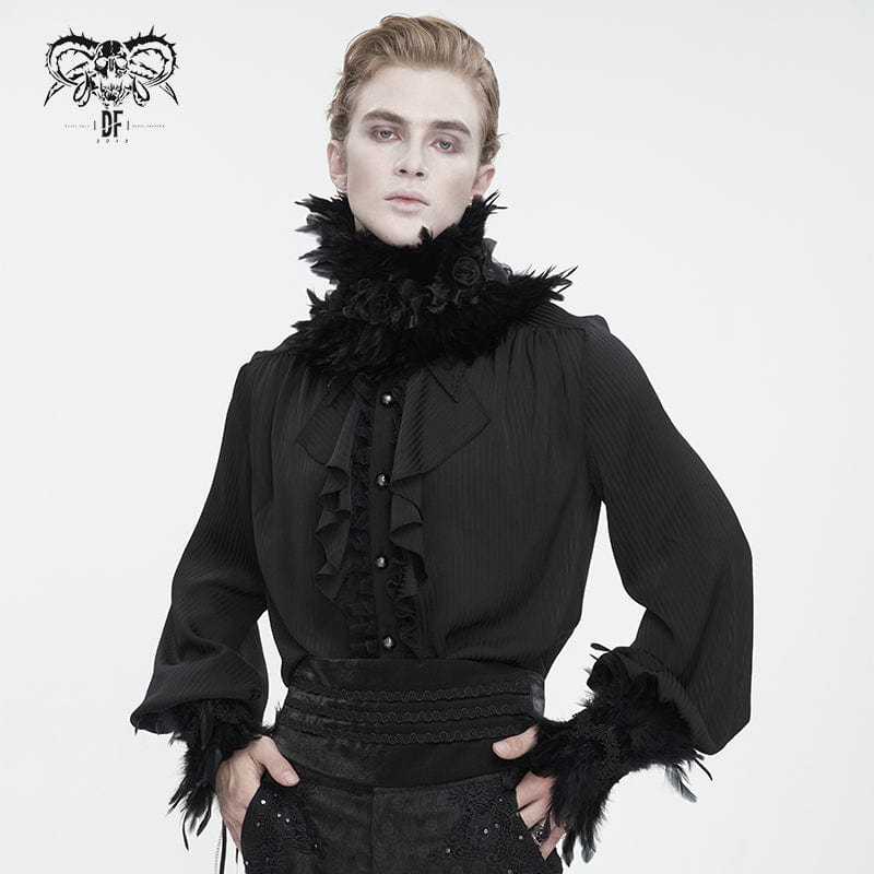 DEVIL FASHION Unisex Gothic Feather Collar