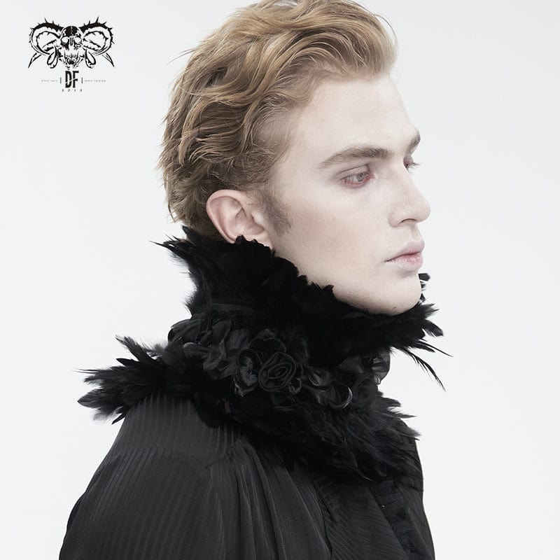 DEVIL FASHION Unisex Gothic Feather Collar