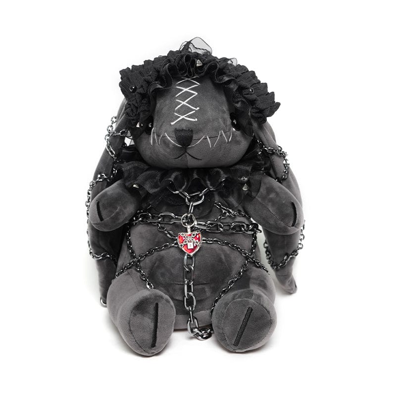 DEVIL FASHION Women's Gothic Chained Rabbit Doll