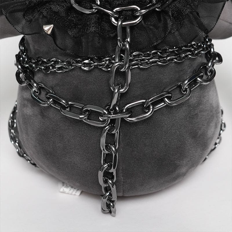 DEVIL FASHION Women's Gothic Chained Rabbit Doll