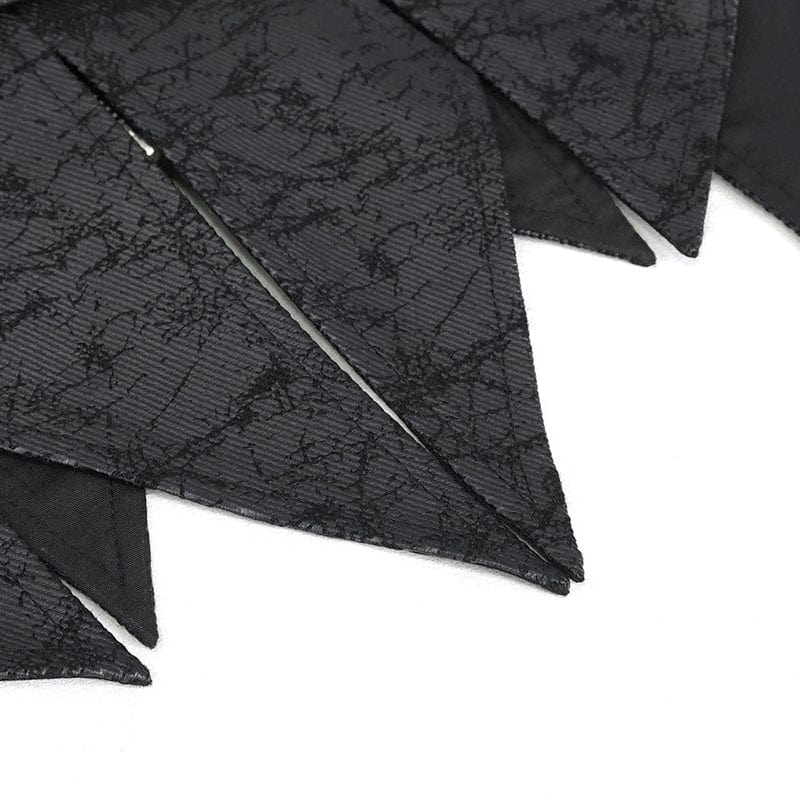 DEVIL FASHION Women's Gothic Irreglar Lace-up Vest with Detachable Collar