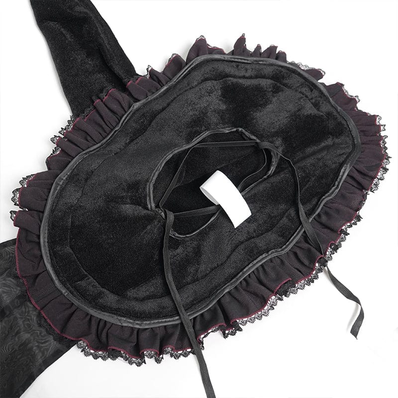 DEVIL FASHION Women's Gothic Rose Bowknot Witch Hat