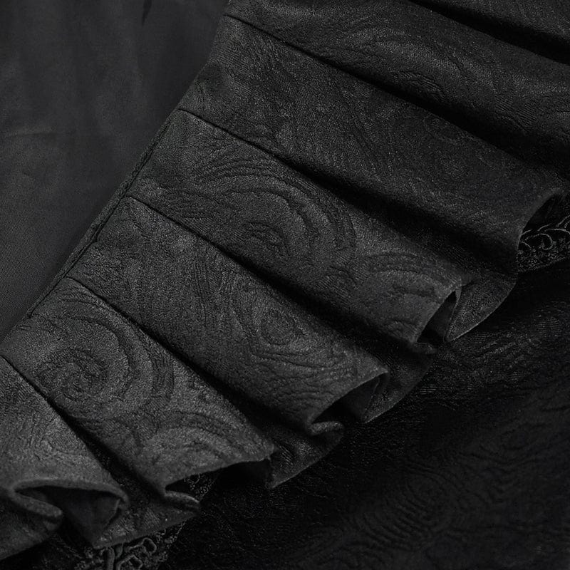 DEVIL FASHION Women's Gothic Ruffled Collar Flared Sleeved Jacket