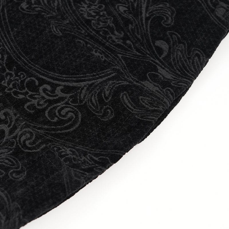 DEVIL FASHION Women's Gothic Stand Collar Flared Sleeved Jacket Red