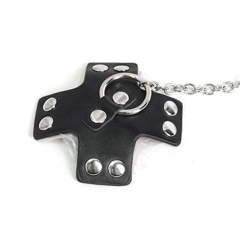 DEVIL FASHION Women's Gothic Studded Chain Choker With Breast Covers