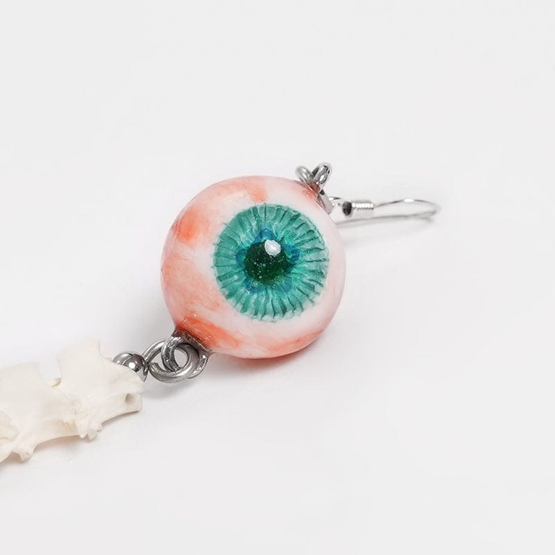 DEVIL FASHION Women's Punk Fishtail Eyeball Earrings