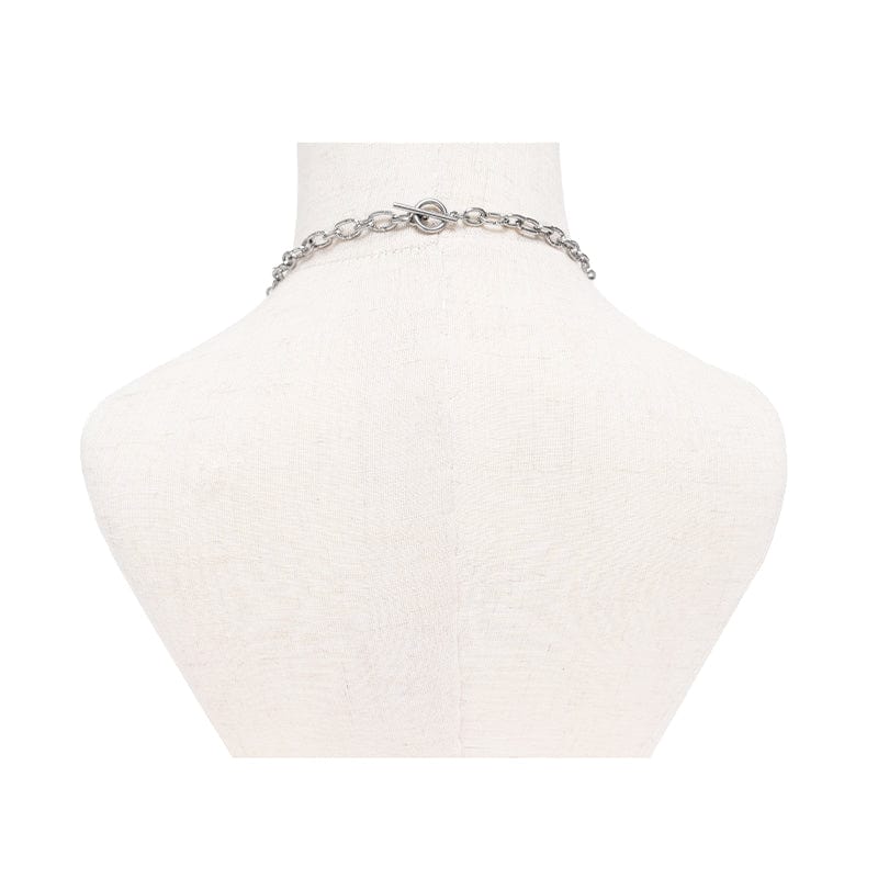 DEVIL FASHION Women's Punk Heart Beady Chain Necklace