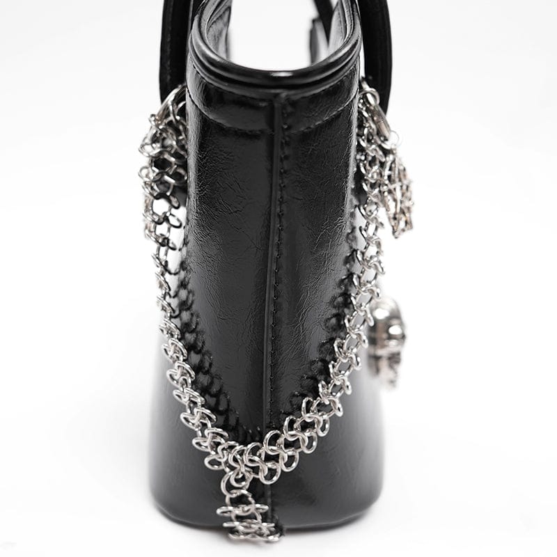 DEVIL FASHION Women's Punk Heart Chained Bag