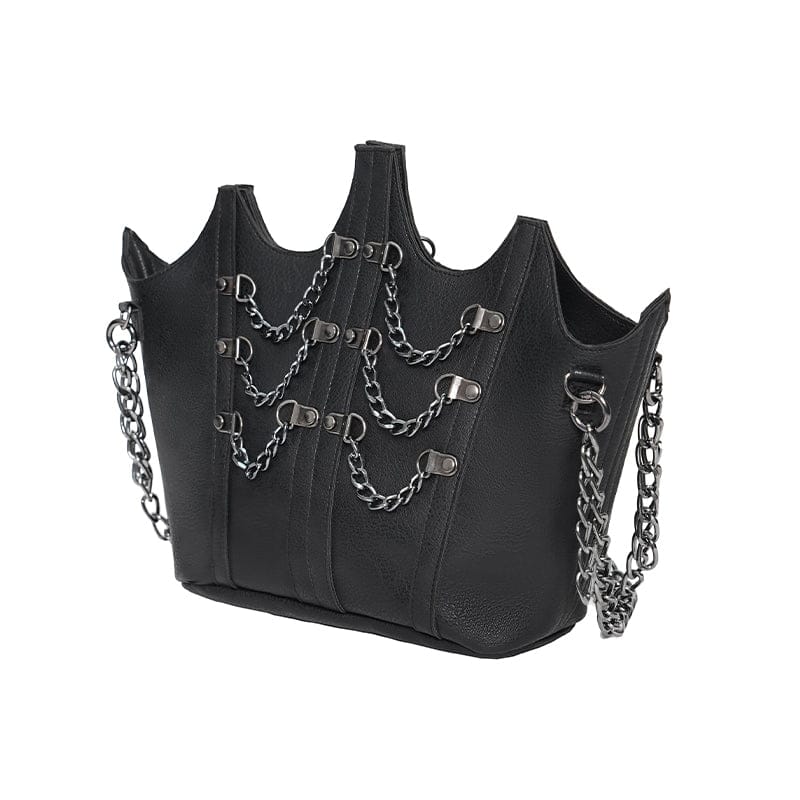 DEVIL FASHION Women's Punk Irregular Chained Bag