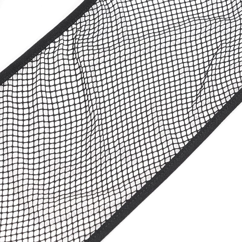 DEVIL FASHION Women's Punk Irregular Mesh Splice Tank Top