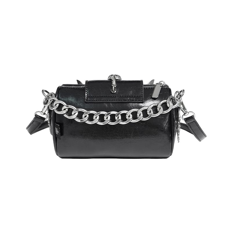 DEVIL FASHION Women's Punk Skull Rivets Chain Bag