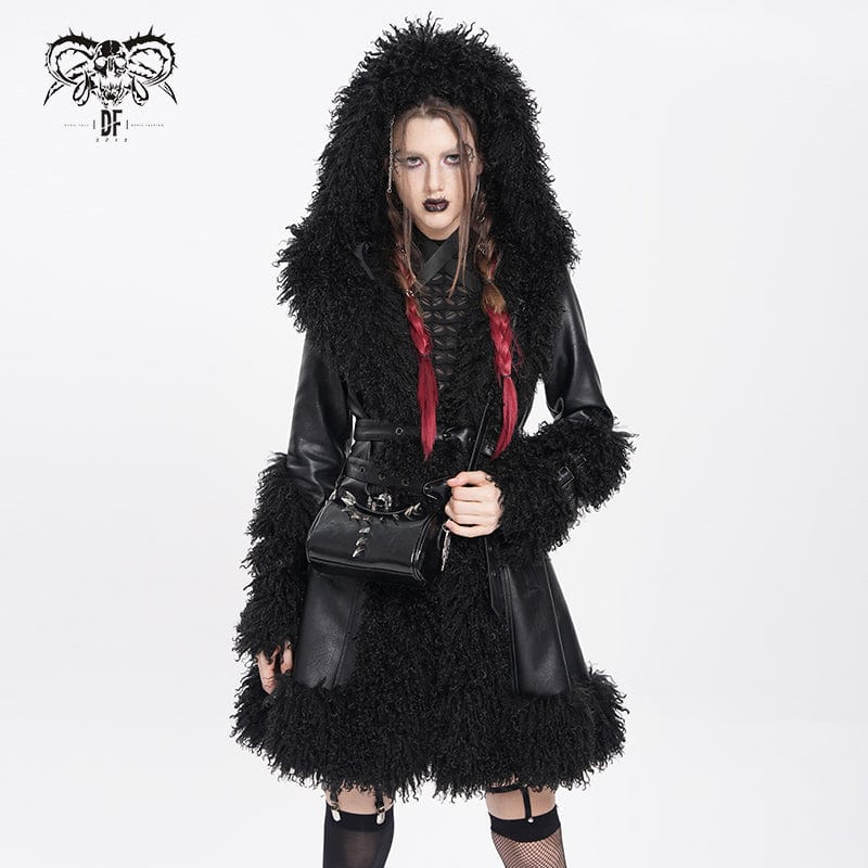 DEVIL FASHION Women's Punk Skull Rivets Chain Bag