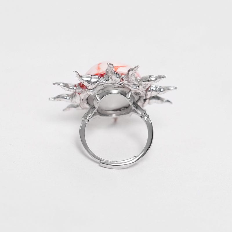 DEVIL FASHION Women's Punk Sunflower Eyeball Ring
