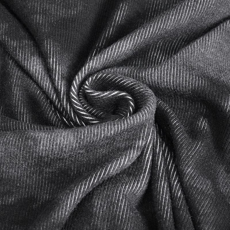 DEVIL FASHION Women's Punk Tie-dyed Cutout Long Sleeved Shirt