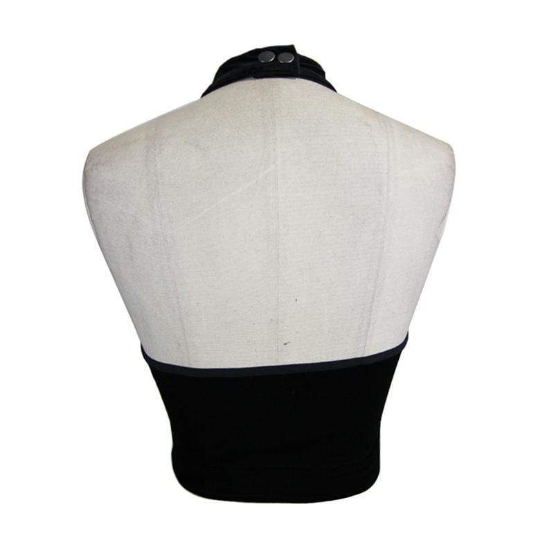 DEVIL FASHION Women's Strappy Punk Halterneck Top