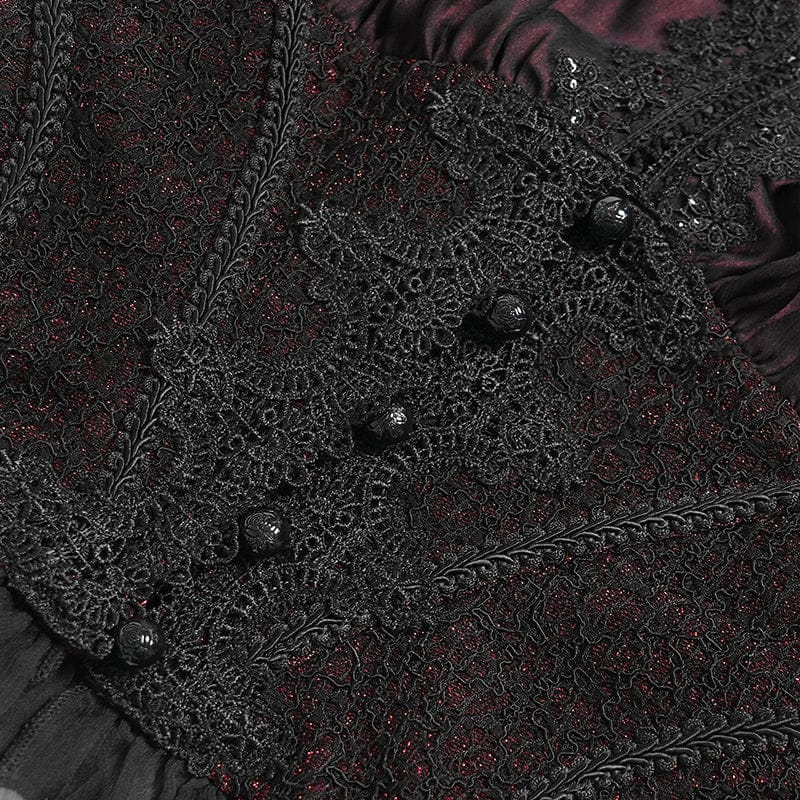 DEVILFASHION Women's Gothic Plunging Cutout Sleeveless Vest